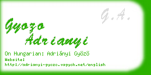 gyozo adrianyi business card